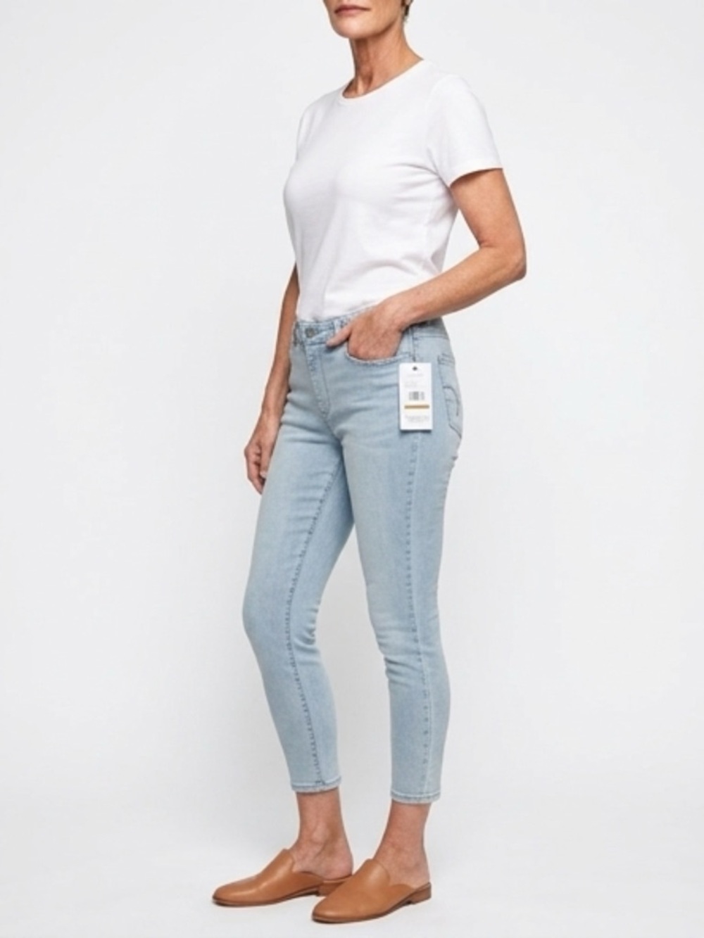 Skinnygirl Light Blue Crop Jeans Tall